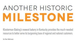 Header for article about Klosterman's Baking Facility where I.J. White Spiral System is operating in Kentucky